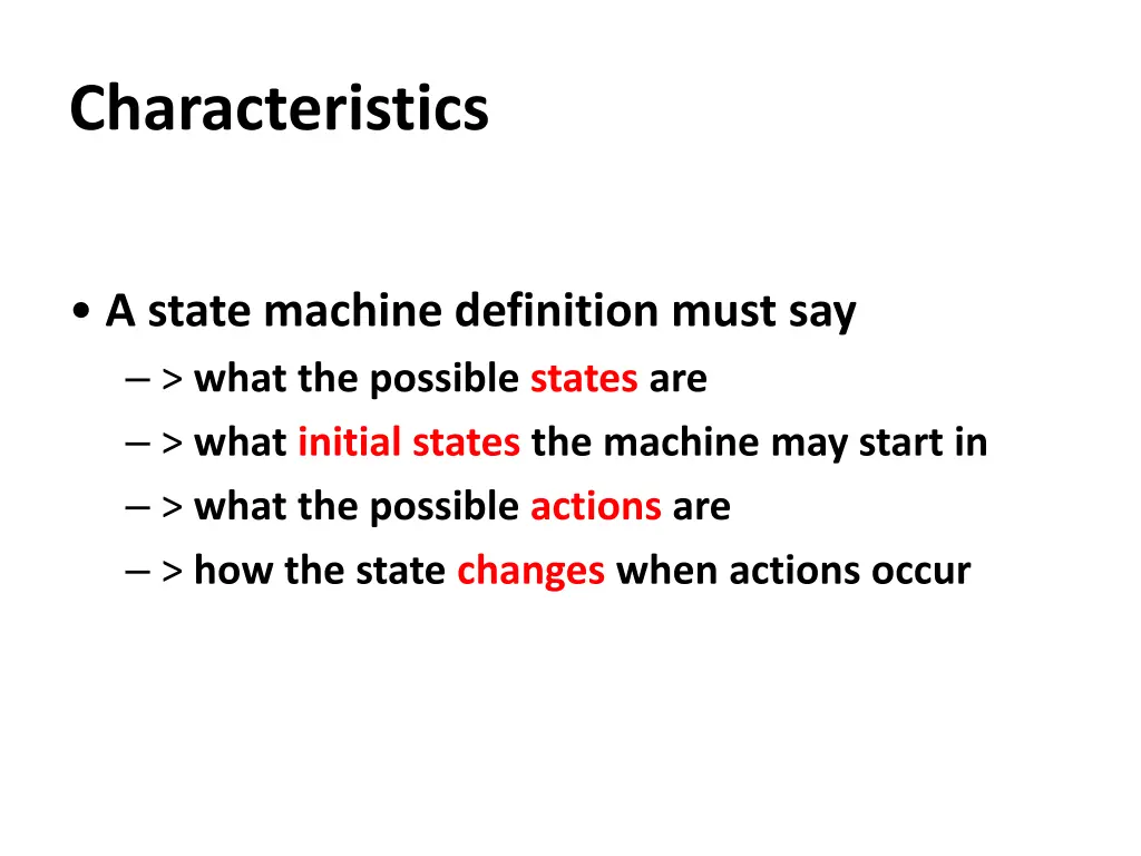 characteristics