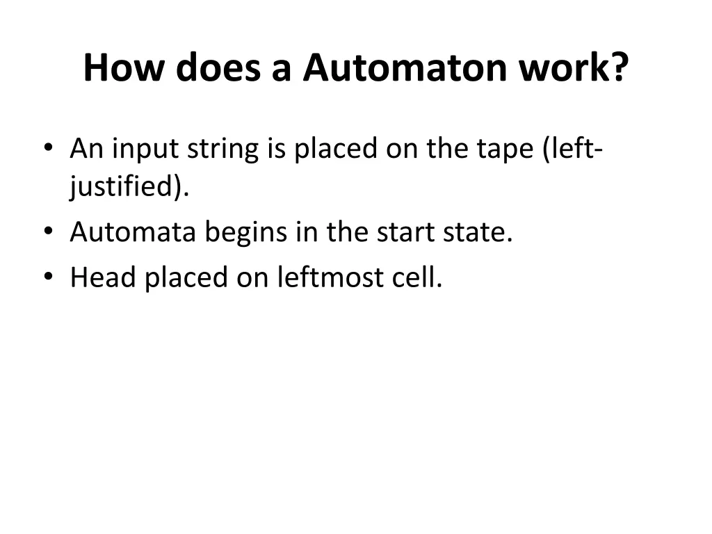 how does a automaton work