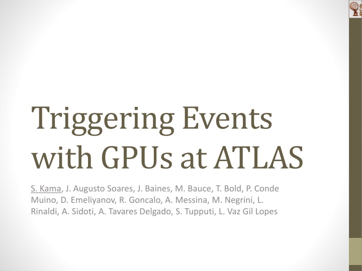 triggering events with gpus at atlas