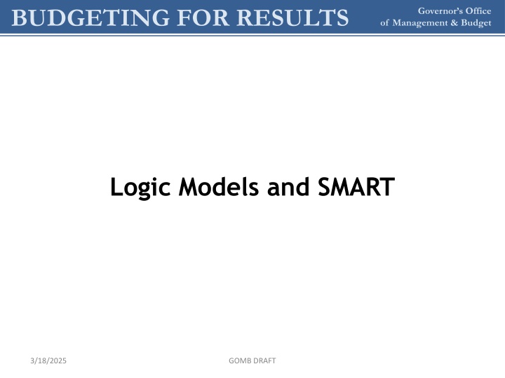 budgeting for results