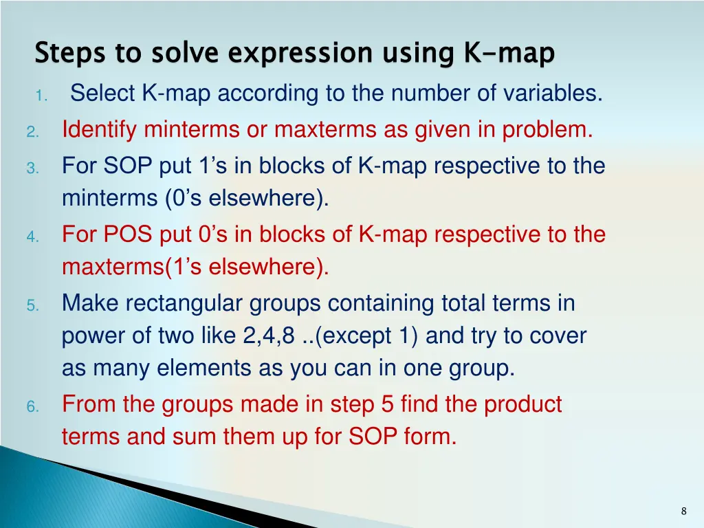 steps to solve expression using select
