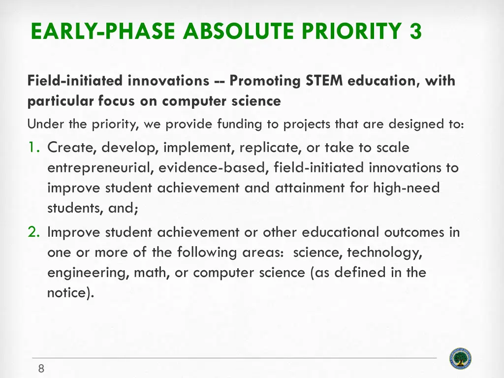 early phase absolute priority 3