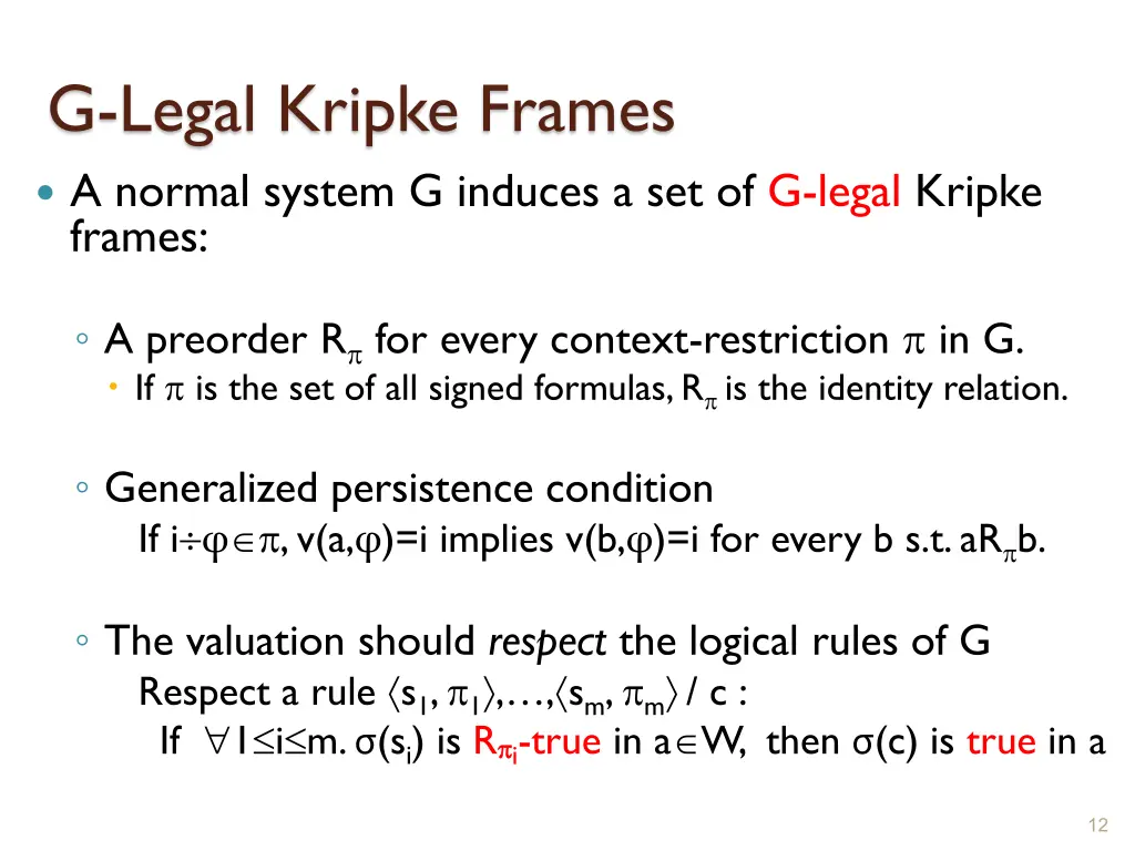 g legal kripke frames a normal system g induces