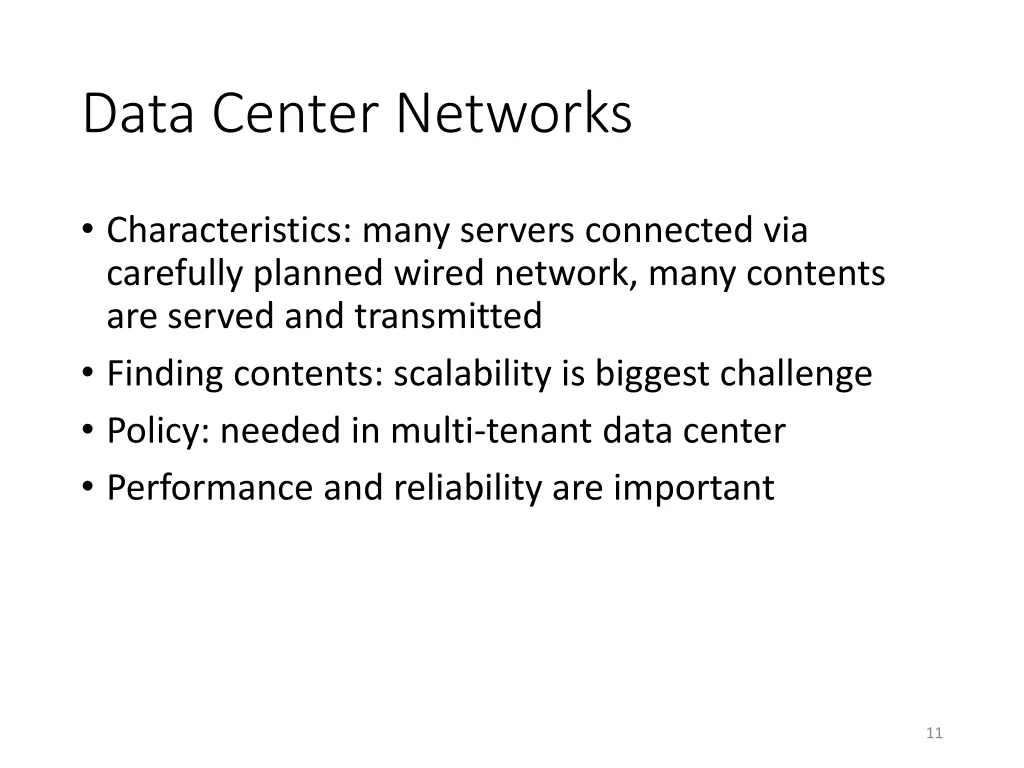 data center networks