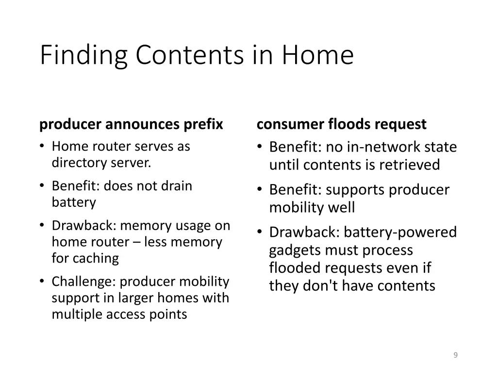 finding contents in home