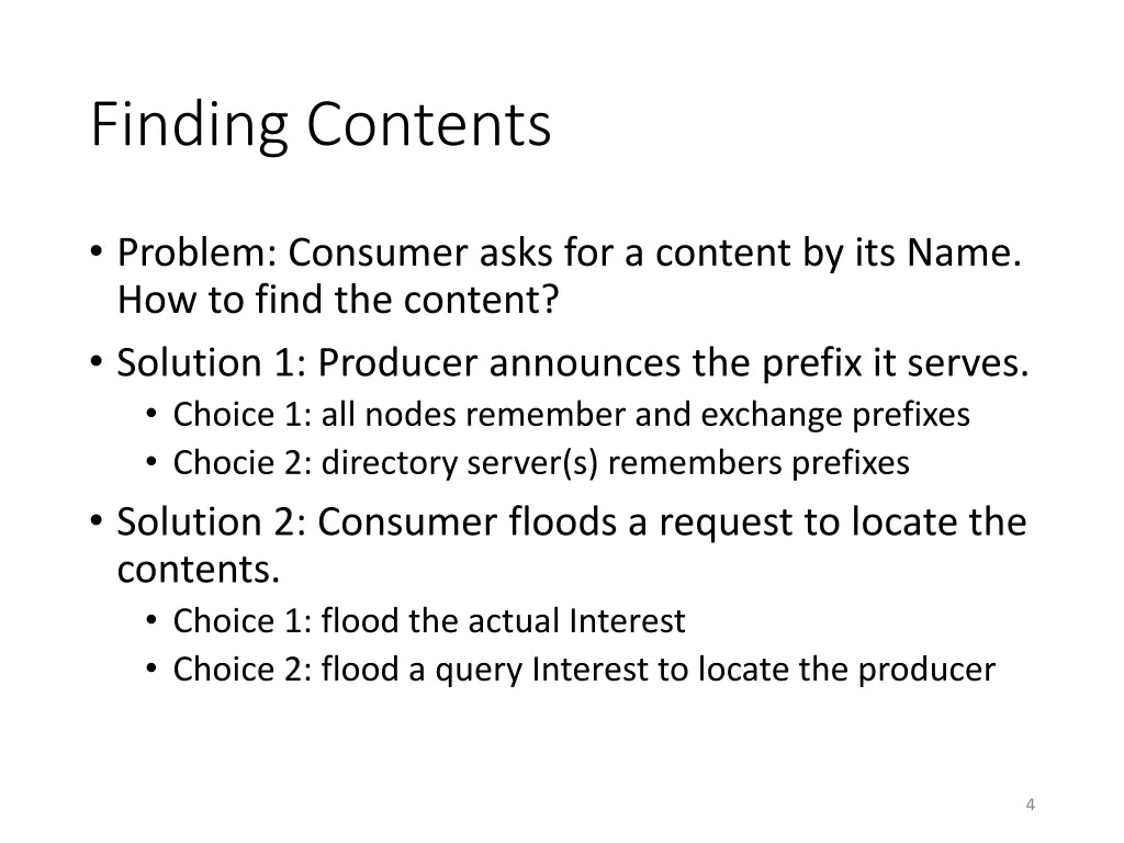 finding contents