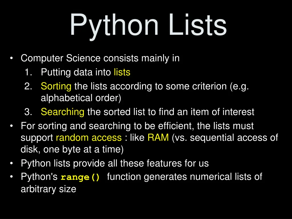 python lists