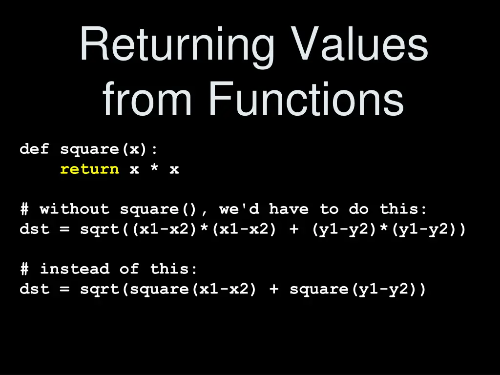 returning values from functions 1