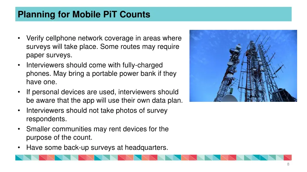 planning for mobile pit counts