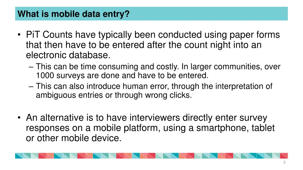 what is mobile data entry