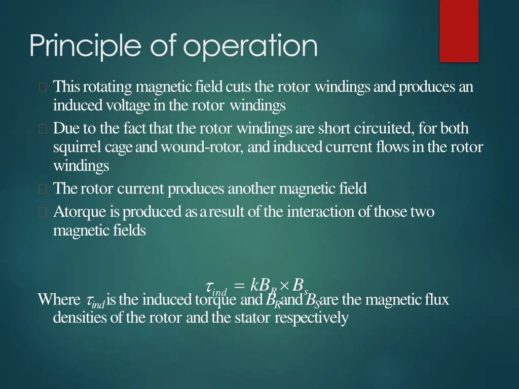 principle ofoperation