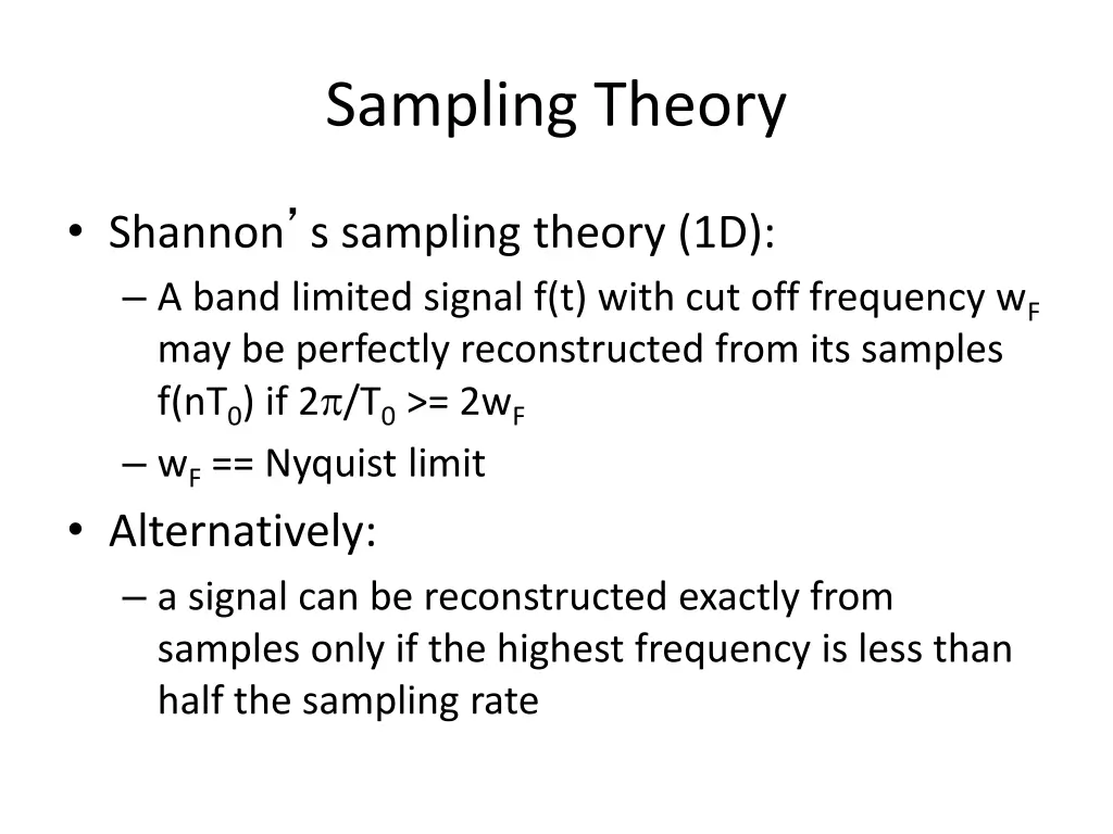 sampling theory