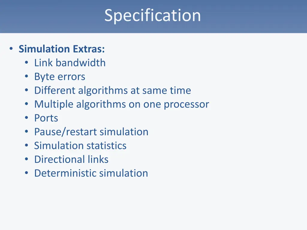 specification 1