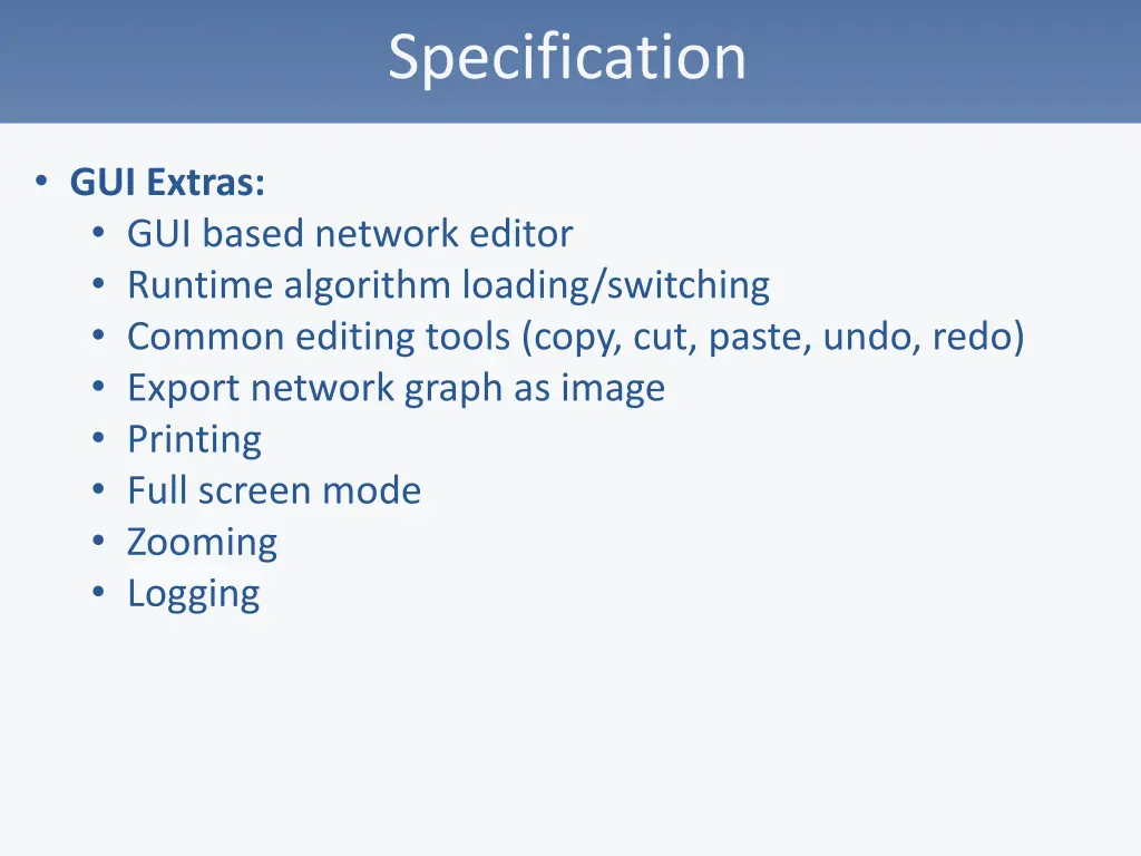 specification 2