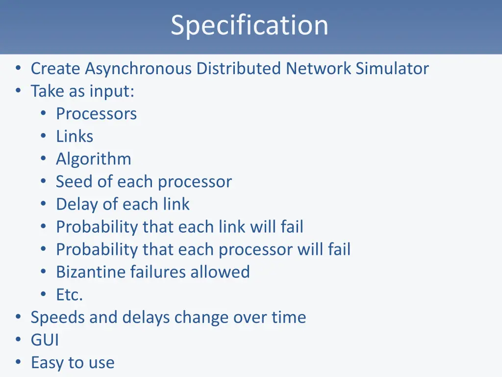 specification