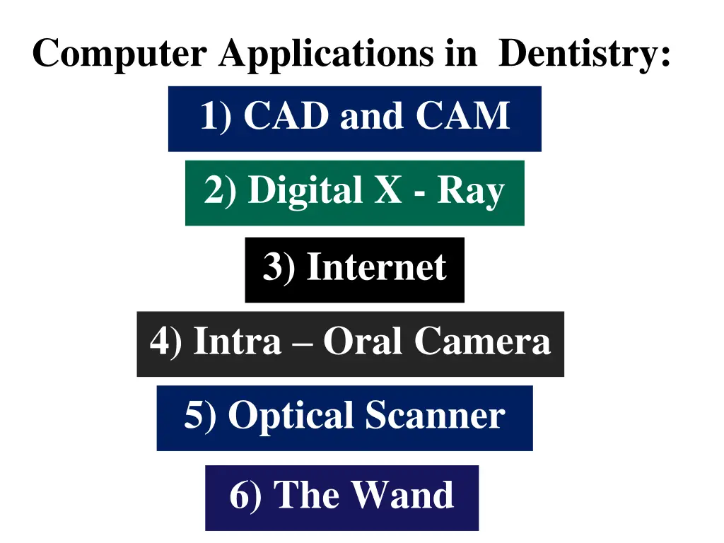 computer applications in dentistry 1 cad and cam
