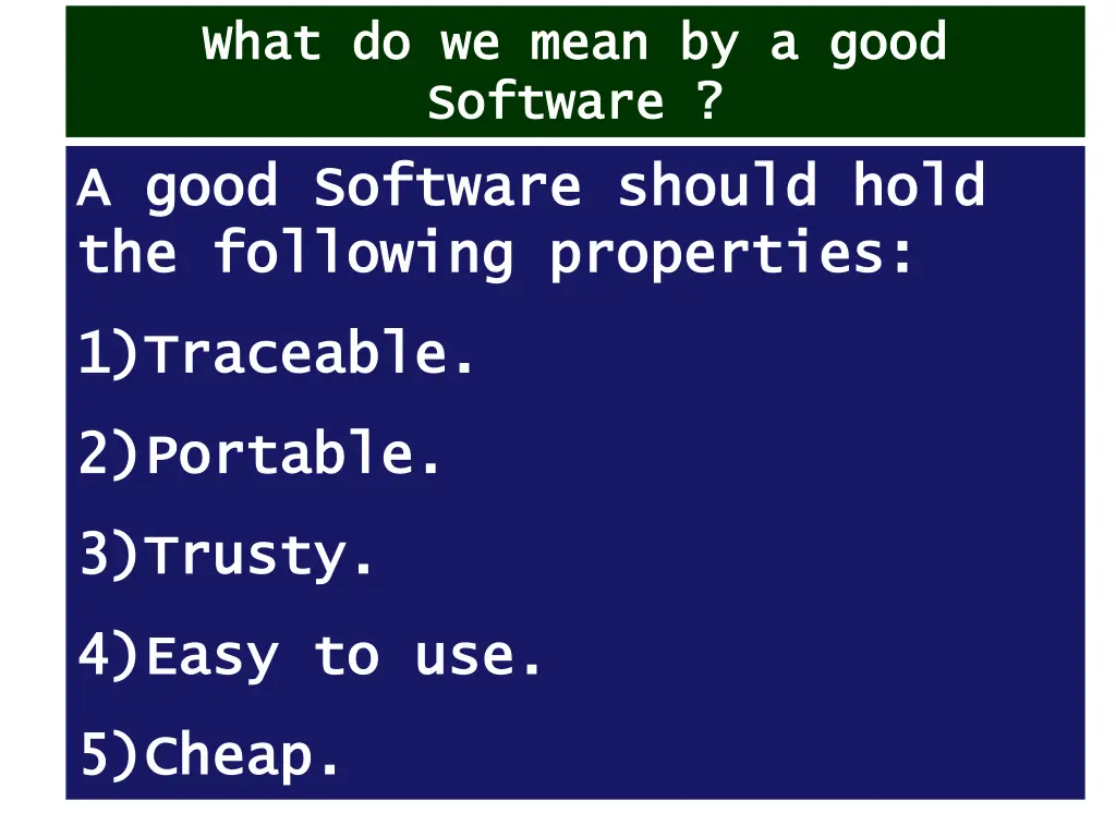 what do we mean by a good what do we mean