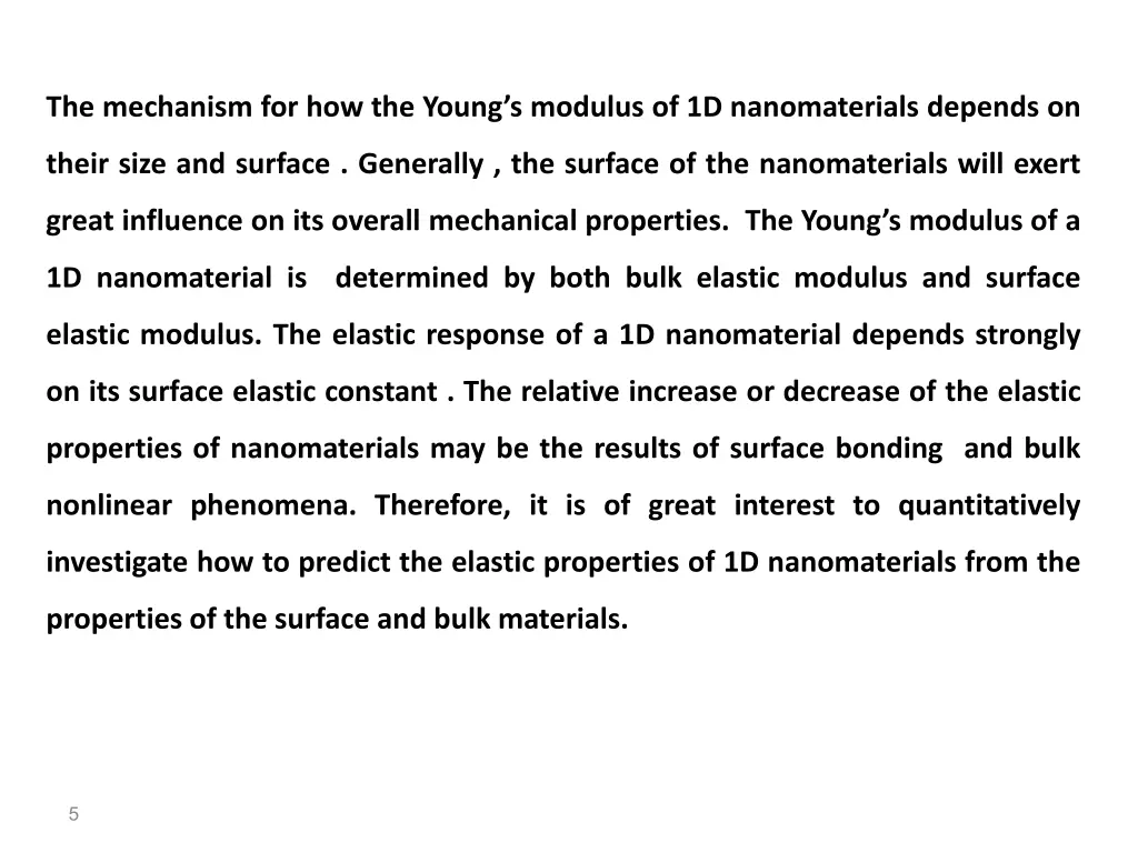 the mechanism for how the young s modulus