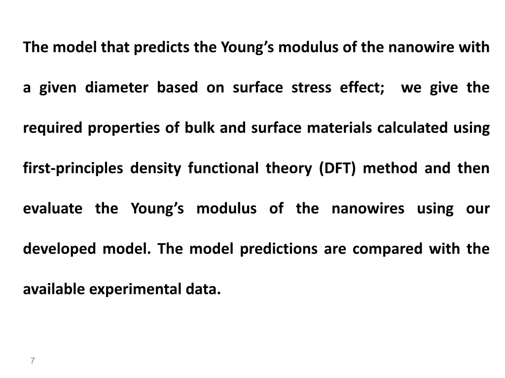 the model that predicts the young s modulus
