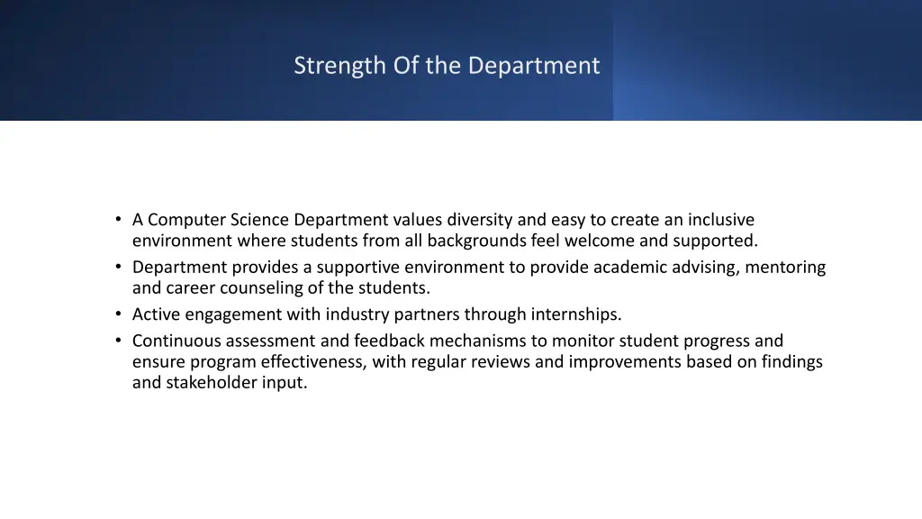 strength of the department 1