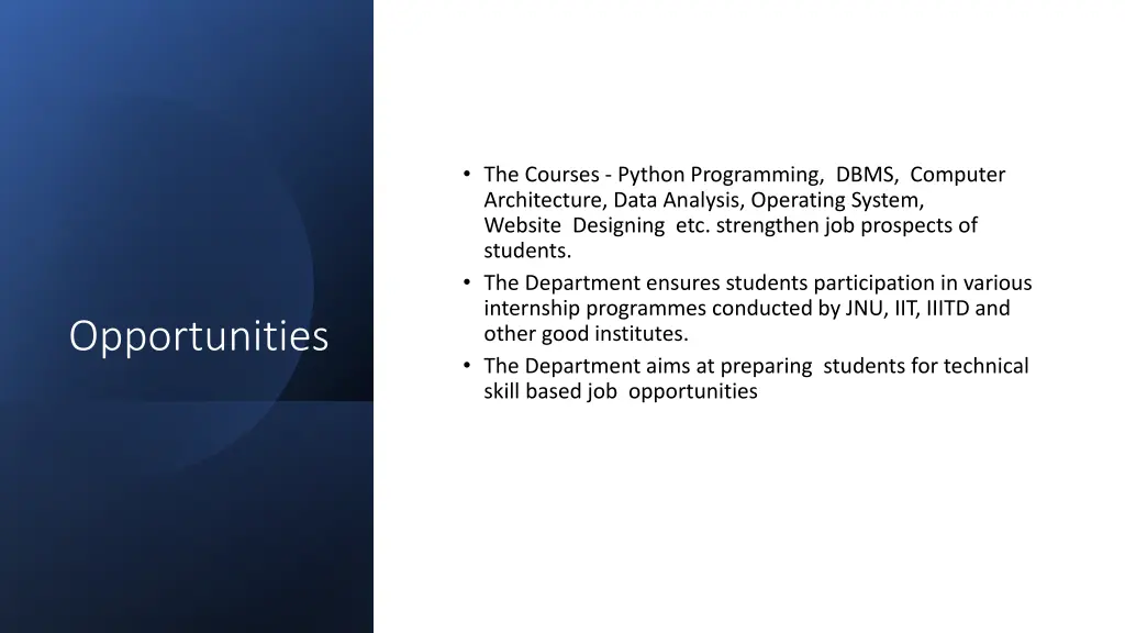 the courses python programming dbms computer