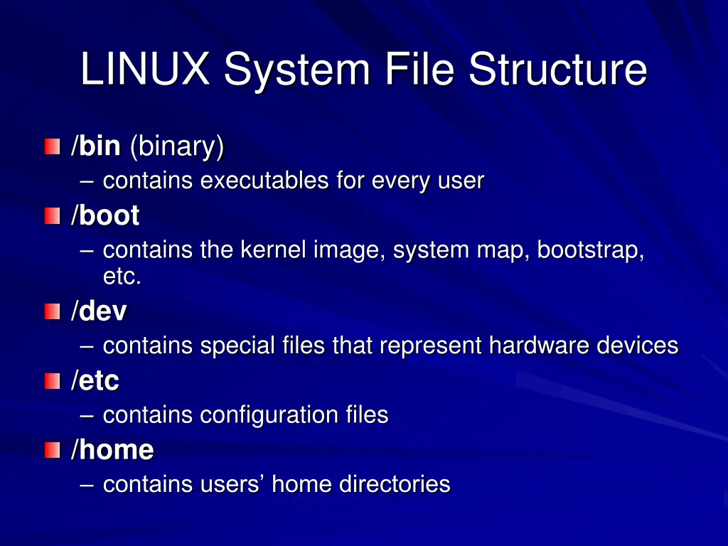 linux system file structure 1
