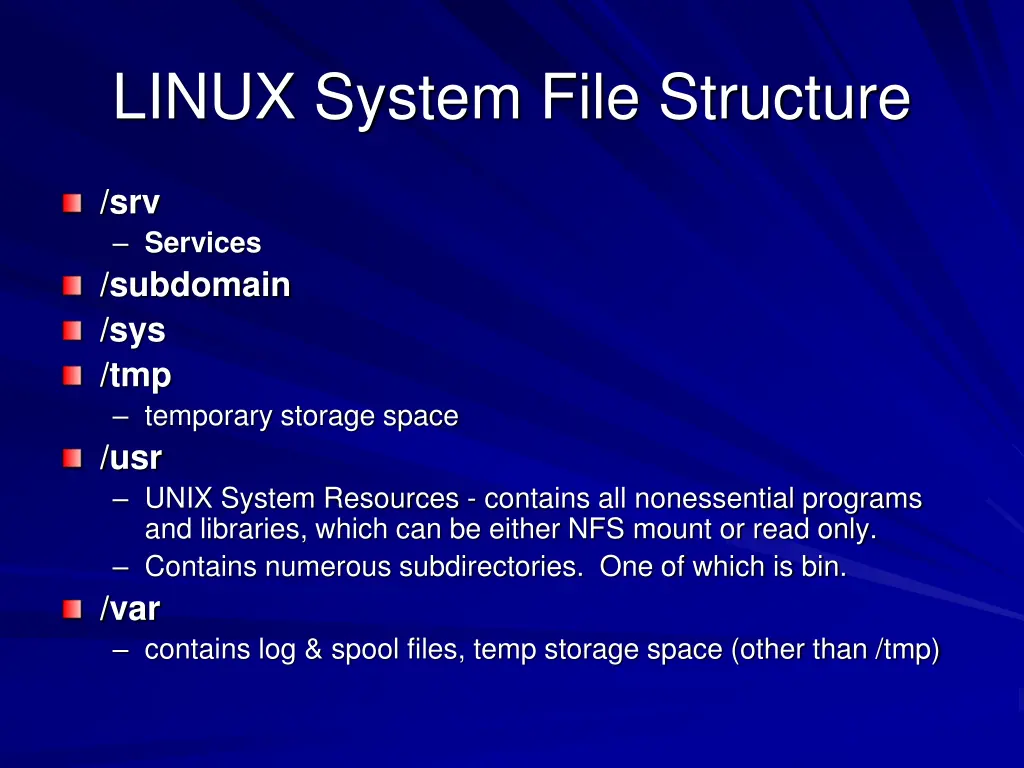 linux system file structure 3