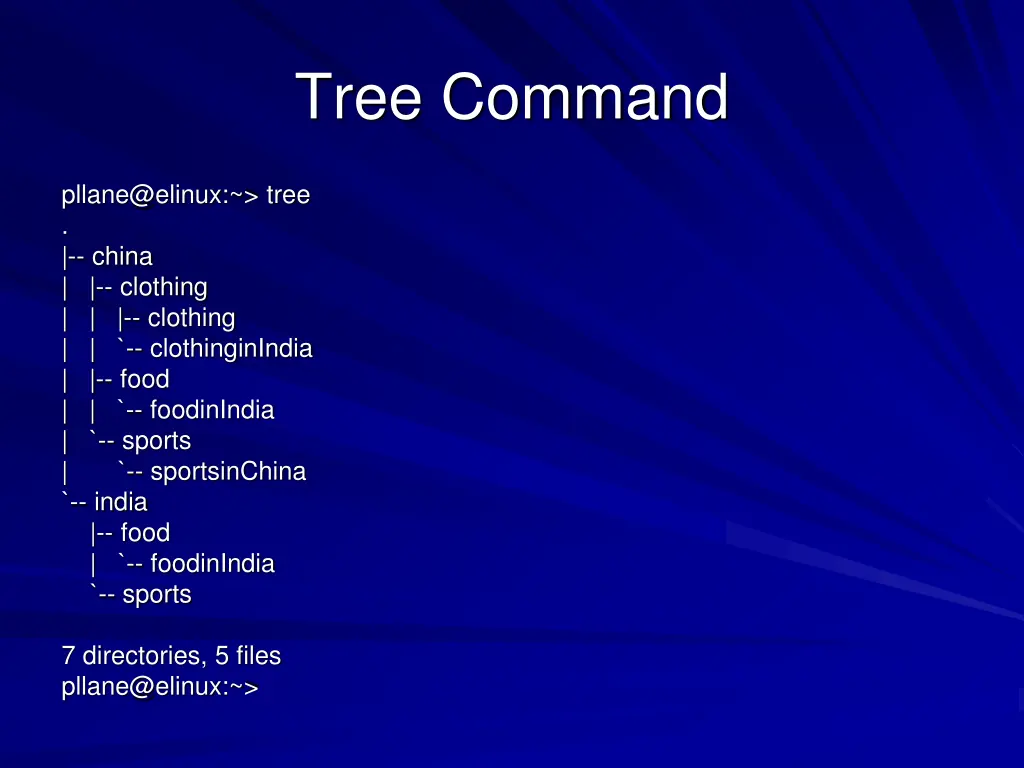 tree command
