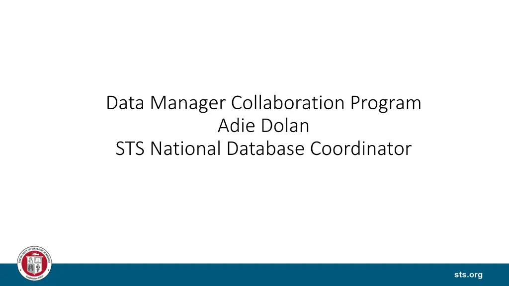 data manager collaboration program adie dolan