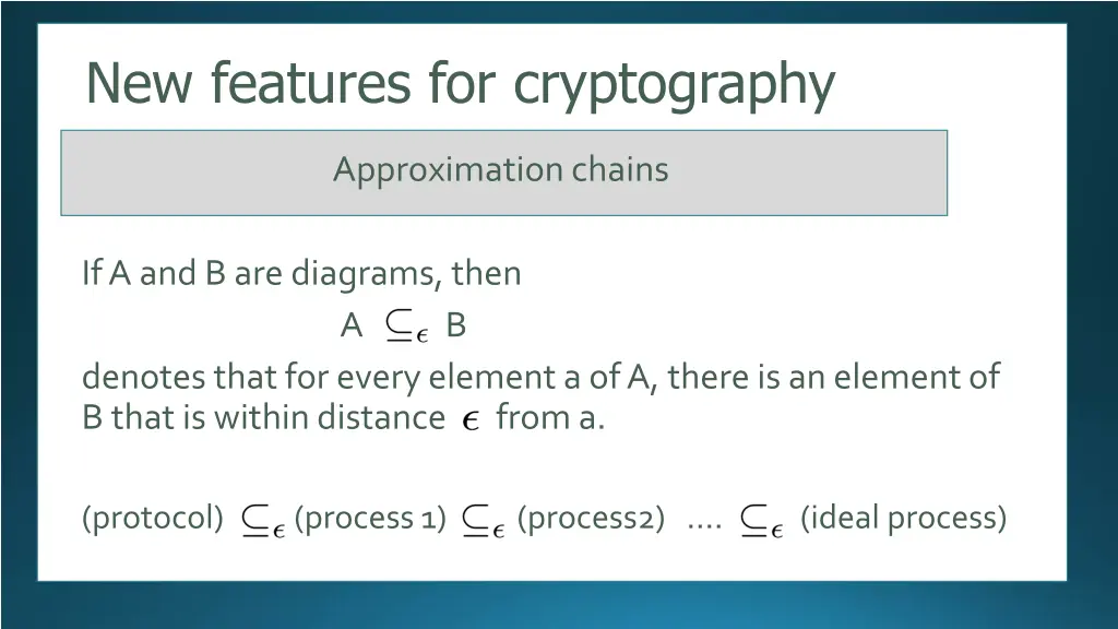 new features for cryptography 1