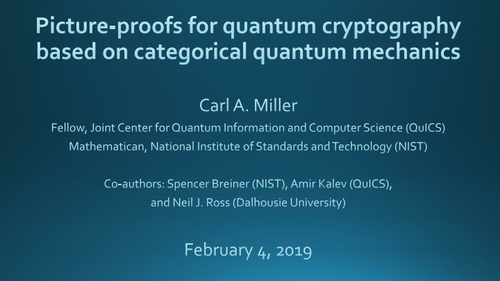 picture proofs for quantum cryptography based