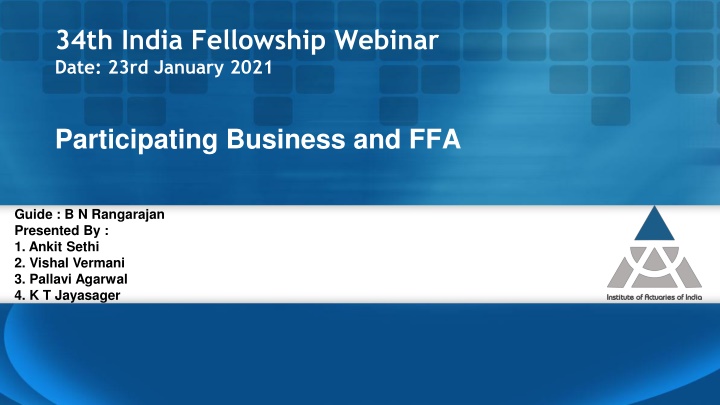 34th india fellowship webinar date 23rd january