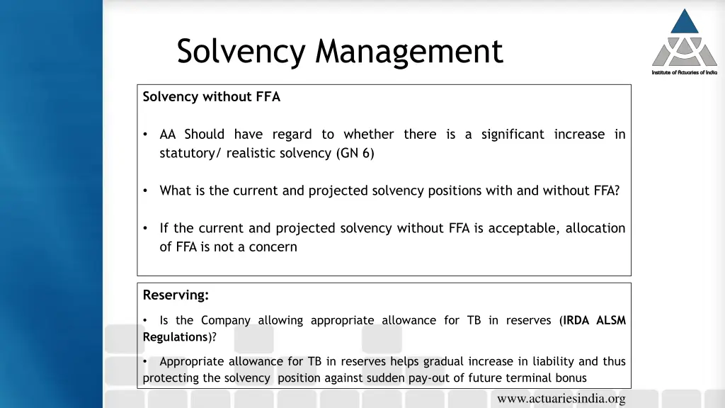 solvency management 1