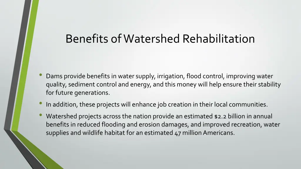 benefits of watershed rehabilitation