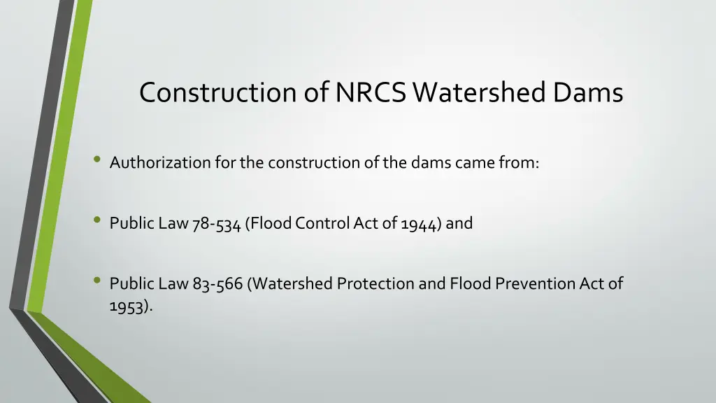 construction of nrcs watershed dams