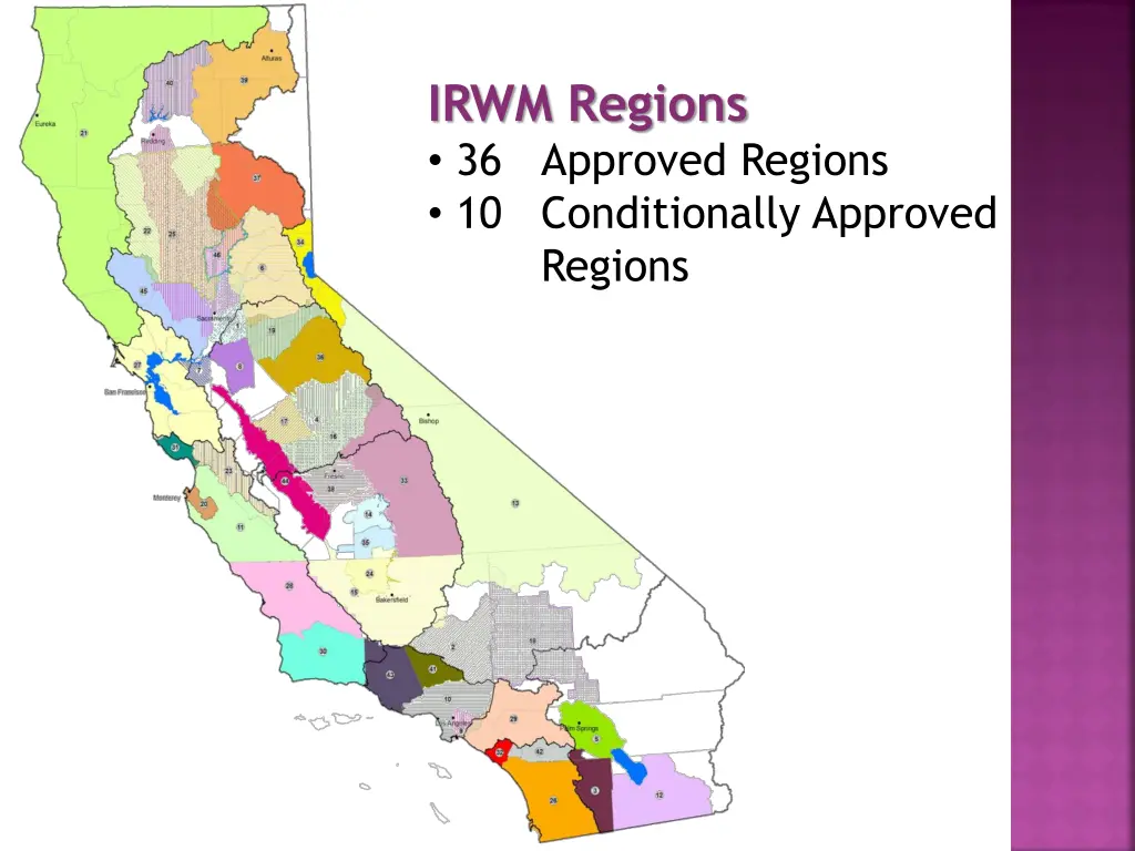irwm regions 36 approved regions 10 conditionally