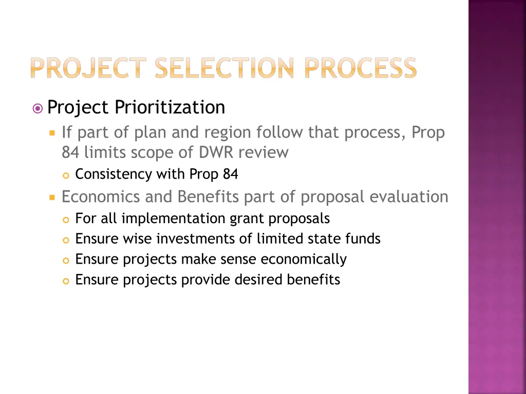 project selection process 1