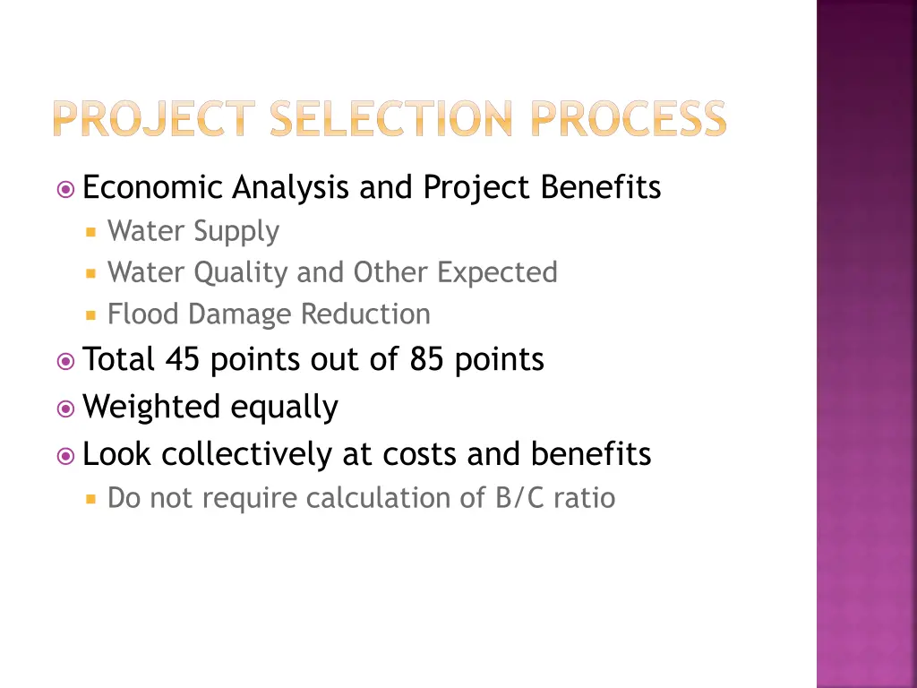project selection process 2