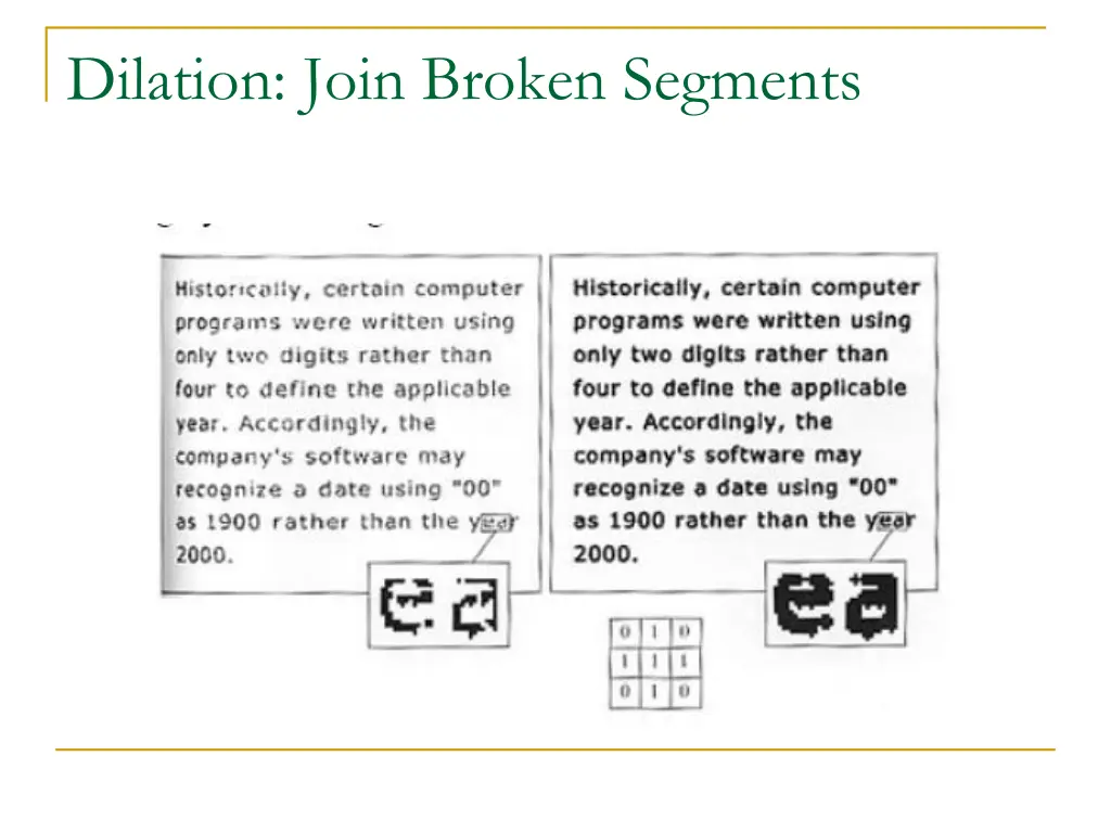 dilation join broken segments