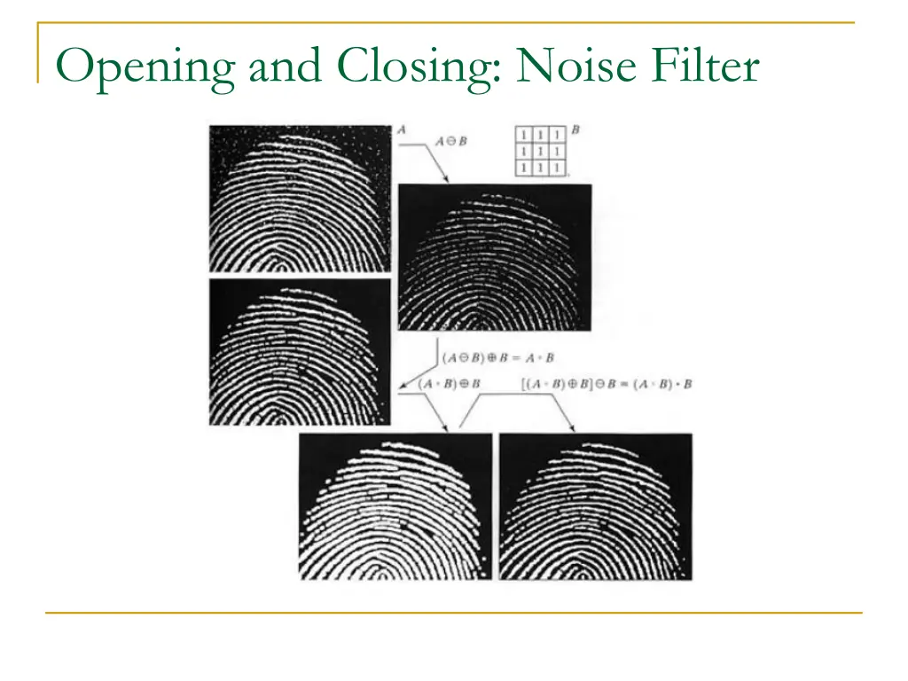 opening and closing noise filter