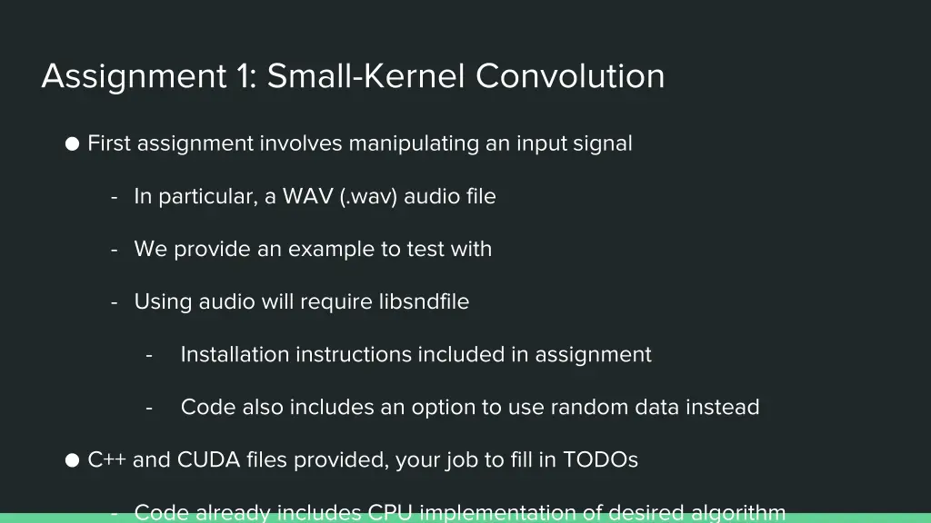 assignment 1 small kernel convolution