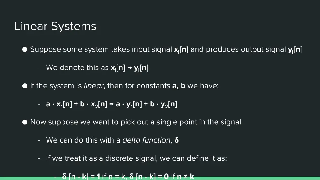 linear systems