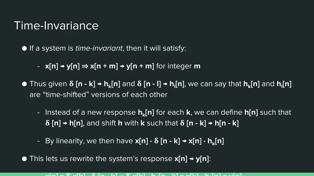 time invariance