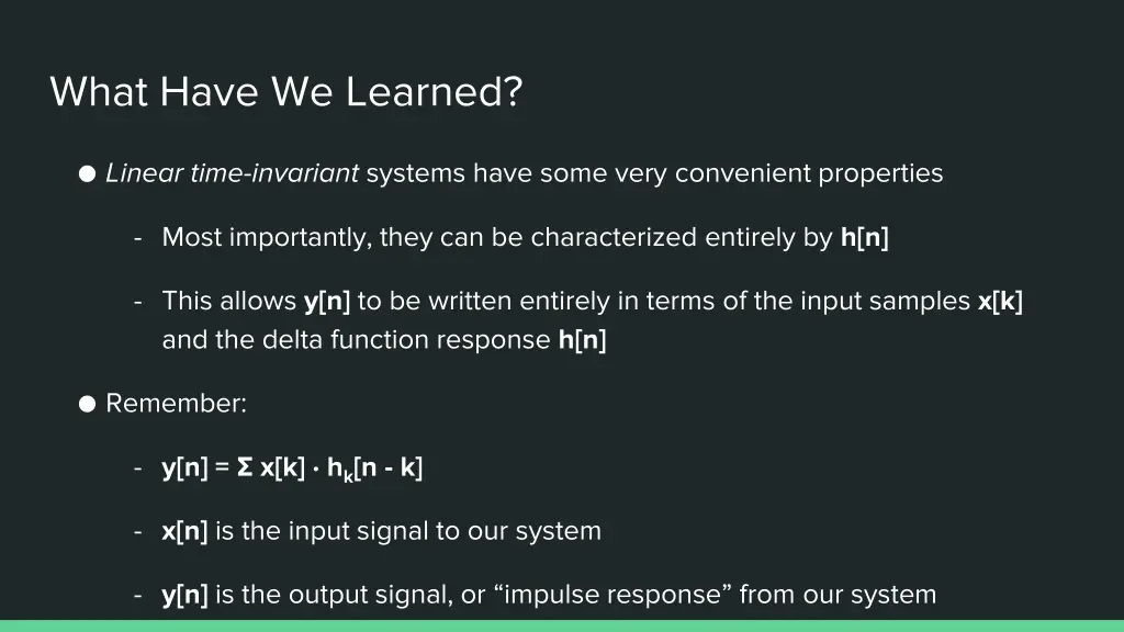 what have we learned 1