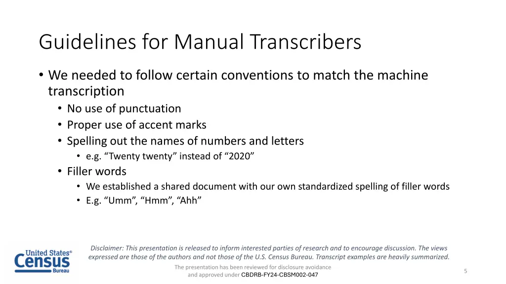 guidelines for manual transcribers