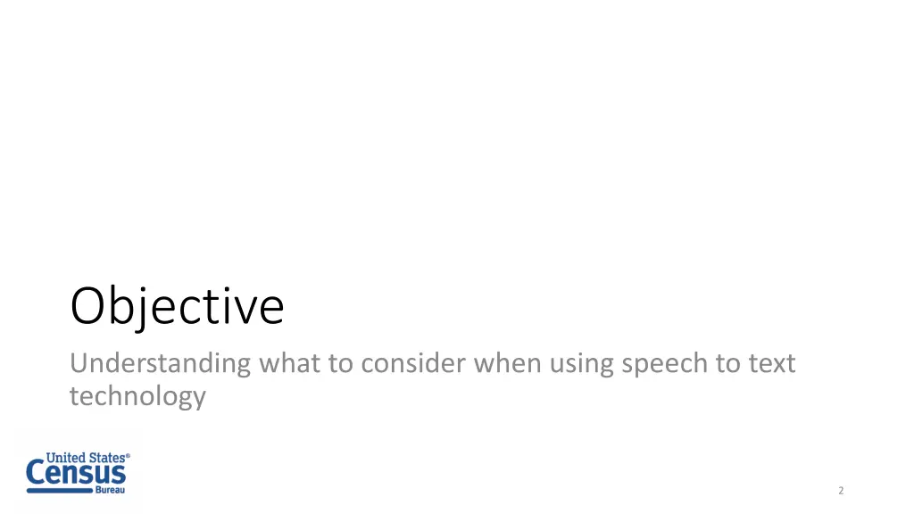 objective understanding what to consider when