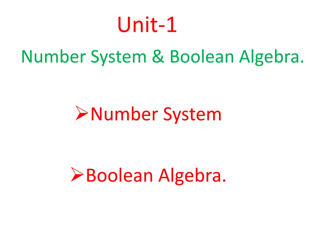 unit 1