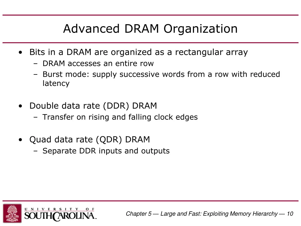 advanced dram organization