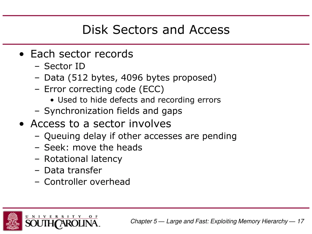 disk sectors and access