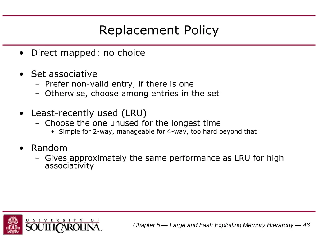 replacement policy